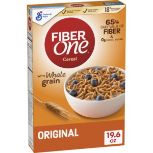 Fiber One Authentic Bran Breakfast Cereal, 19.6 oz (Set of 6)