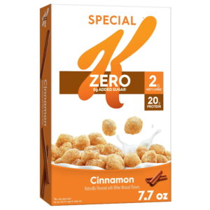 Kellogg’s Particular Okay Zero Cinnamon Breakfast Cereal, Keto-Pleasant Protein Cereal, 7.7oz (Single Field)